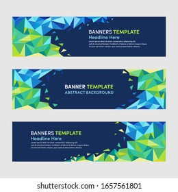 Conjunto de plantillas de diseño de banners horizontales modernos