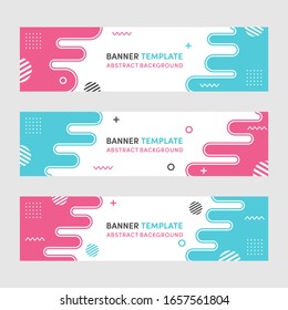 Conjunto de plantillas de diseño de banners horizontales modernos