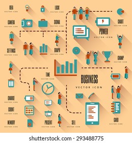 Set of modern icon for applications, webdesigns, flyers, brochures. Vector design elements.