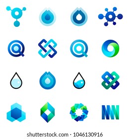 Set of modern icon design logo elements. Best for identity and logotypes