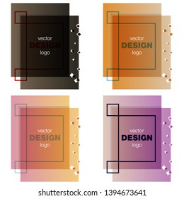 Set Modern icon design logo element with business card template. Best for identity and logotypes.