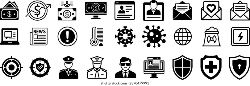 Conjunto De Icono Moderno Para Web Aislada