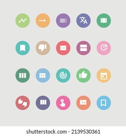 Set of modern  icons isolated signs for mobile and web. High-quality pictograms. icons set of business,