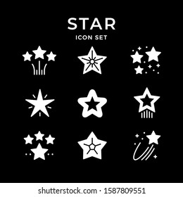 Set modern icons of star