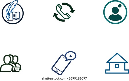 Conjunto de ícones modernos para vários casos de uso e aplicativos