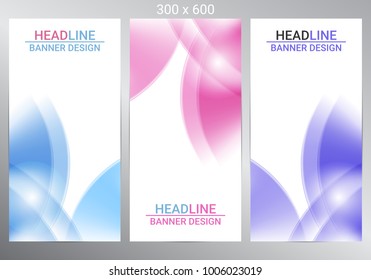 Set of modern infografic banners with place for text. Vector illustration