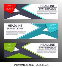 Set of modern infografic banners with place for text. Vector illustration