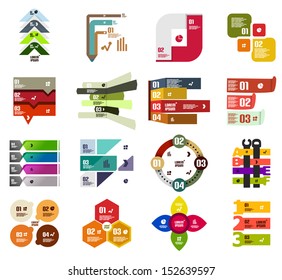 Set of modern infographic design templates and elements