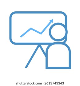 A set of modern infographic icons for business, finance, and education topics. Designed in a flat style with blue gradient tones, suitable for dashboards, slides, and data presentations.