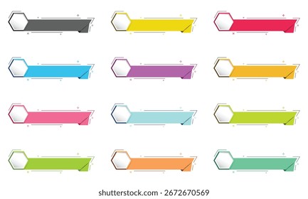 Conjunto de Anuncios modernos de infografía 