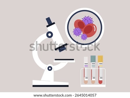 Set in a modern laboratory, specialized instruments and vials illustrate the process of conducting detailed blood tests for health evaluation and diagnosis