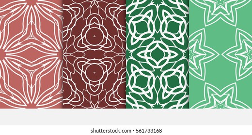 set of modern lace floral seamless pattern background. Luxury texture for wallpaper, invitation. Vector illustration. color.