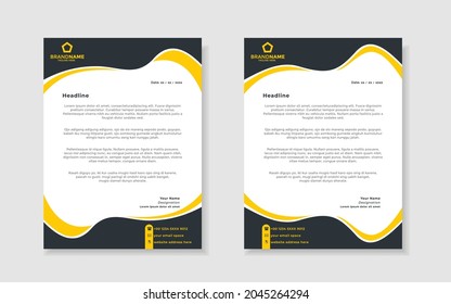 Set of modern letterhead design template for identity and company.