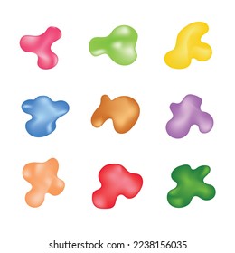 Set of modern liquid abstract  graphic design
