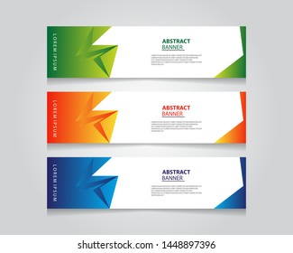 Set of modern liquid banner template design for web