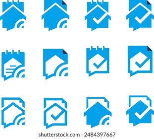 A set of modern logos for a residential planning company.