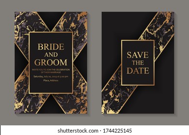 Premium Luxury Wedding Invitation Cards Gold Stock Vector (Royalty Free ...