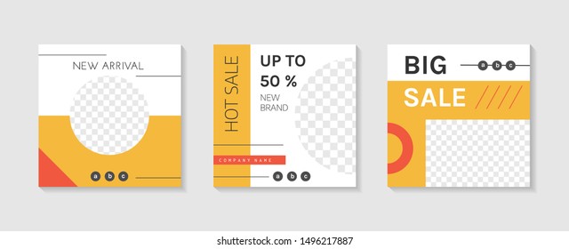 Set modern and minimal editable background template with red, orange, yellow color for social media post, stories, story, internet web banner, flyer, poster, brochure, ads, promotion product.