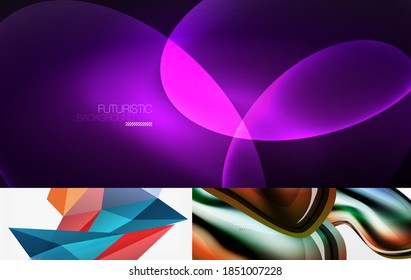 Set von modernen minimalen geometrischen abstrakten Hintergründen. Vektorgrafiken für Deckeln, Banner, Flyer und Plakate und andere