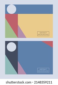 Set von modernen minimalistischen abstrakten polygonalen geometrischen Hintergrundbündeln. Kann für Präsentationen, Web-Design, Web, Banner, Poster, Vorlage und Zertifikat verwendet werden. Vektorgrafik-Design.
