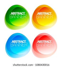 Set of modern multicolored abstract banners. Vector illustration.