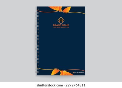 Set of modern notebook cover design template