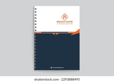 Set of modern notebook cover design template