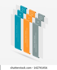 Set of modern numbered banners