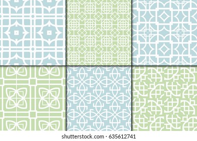 set of modern pattern of geometric ornament. Seamless vector illustration. for interior design, printing, wallpaper, decor, fabric, invitation