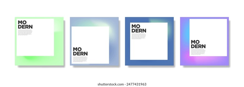 Conjunto de modernas Plantillas post-business