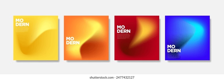 Set of modern post business templates
