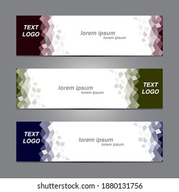Conjunto de diseños de fondo de banners abstractos de diamante modernos y premium. vectores 10