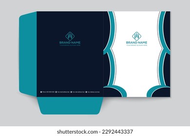 Set of modern presentation folder design template