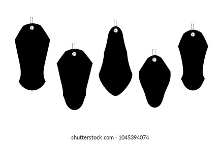 set of modern price tag label sale banner icon badge stamp illustration vector