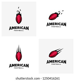 Set of Modern professional american football logo for sport team