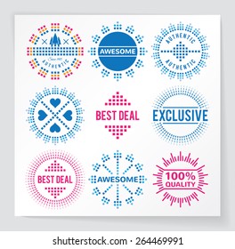 Set of modern promo elements. EPS10.