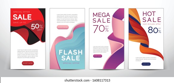 Set of Modern promotion square - Vector website, banners design, discount and promotion background, social media, poster, flyer, mobile apps, Email ad newsletter designs.