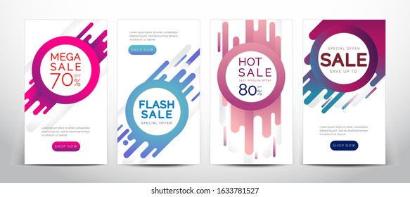 Set of Modern promotion square - Vector website, banners design, discount and promotion background, social media, poster, flyer, mobile apps, Email ad newsletter designs.