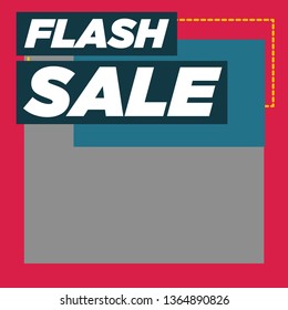 Set of modern promotion square web banner for social media mobile apps