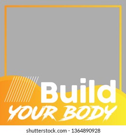 Set of modern promotion square web banner for social media mobile apps