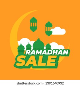 Set of modern promotion square web banner ramadhan for social media mobile apps