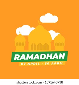 Set of modern promotion square web banner ramadhan for social media mobile apps