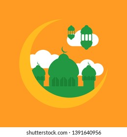 Set of modern promotion square web banner ramadhan for social media mobile apps