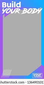 Set of modern promotion web banner for social media mobile apps