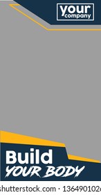 Set of modern promotion web banner for social media mobile apps