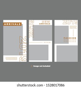 Set of modern promotion web banner for social media mobile apps