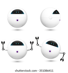 Set of modern robots vector character