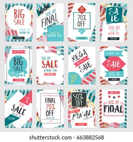 Set of modern sale banners template design with business brochure, cover modern layout, annual report, poster, flyer in A4