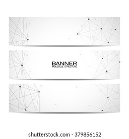 Set of modern the science banners