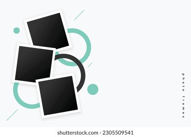 set of modern scrapbook frame to transform your memories vector 